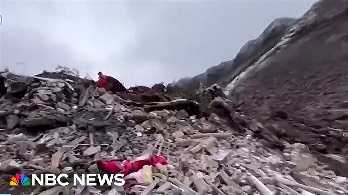 Video Shows A Huge Scar On Mountainside After A Landslide Hits A Village In China