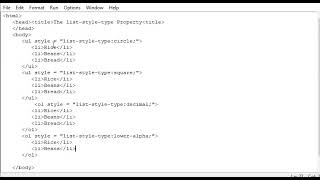 The list-style-type Property CSS
