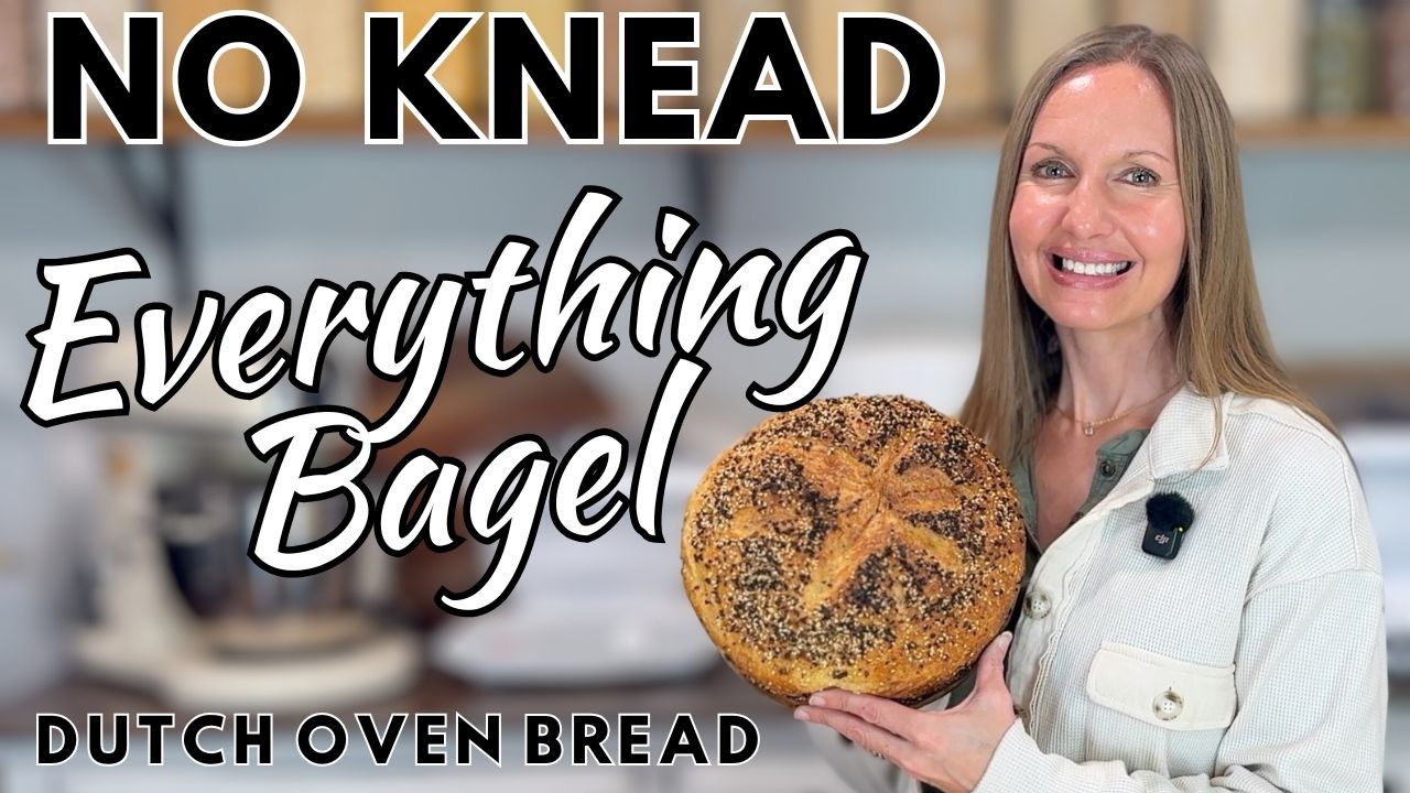 Вкусный хлеб для бубликов без замеса теста, приготовленный в чугунной кастрюле, со всеми начинками.