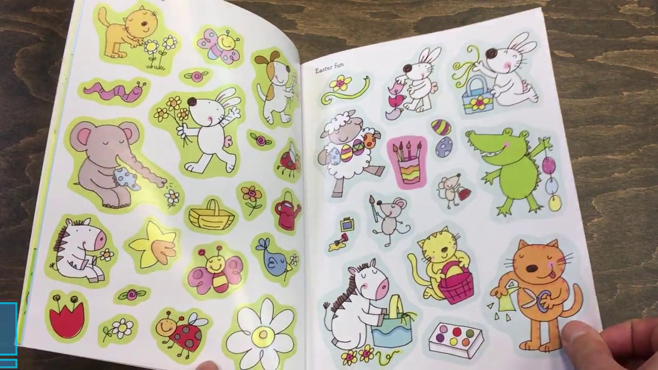 KidsBooks Детская книга со стикерами Usborne First Sticker Books