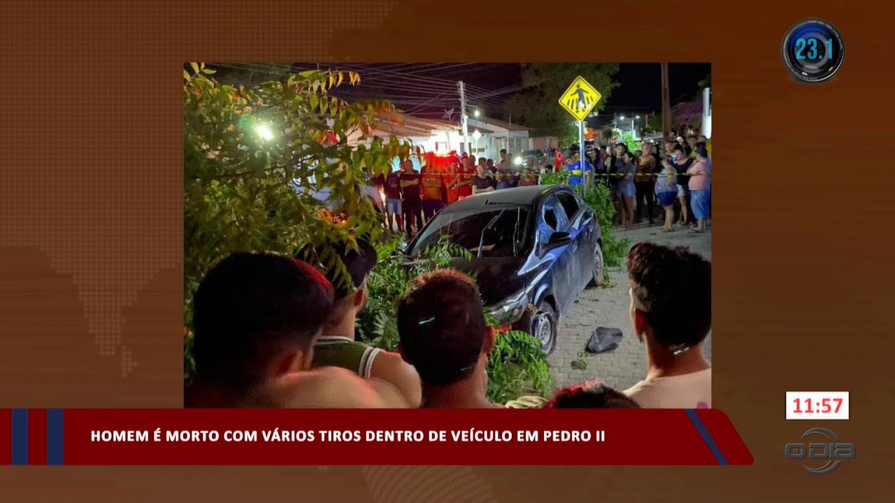 Homem é morto com vários tiros dentro de veículo em Pedro II 03 10 2023