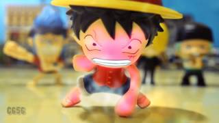 one piece vs dragon ball stop motion luffy vs cell 魯夫vs塞魯