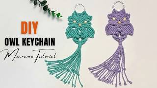 How to make macrame Owl | Macrame Owl keychain Tutorial | Macrame Keychain Tutorial News
