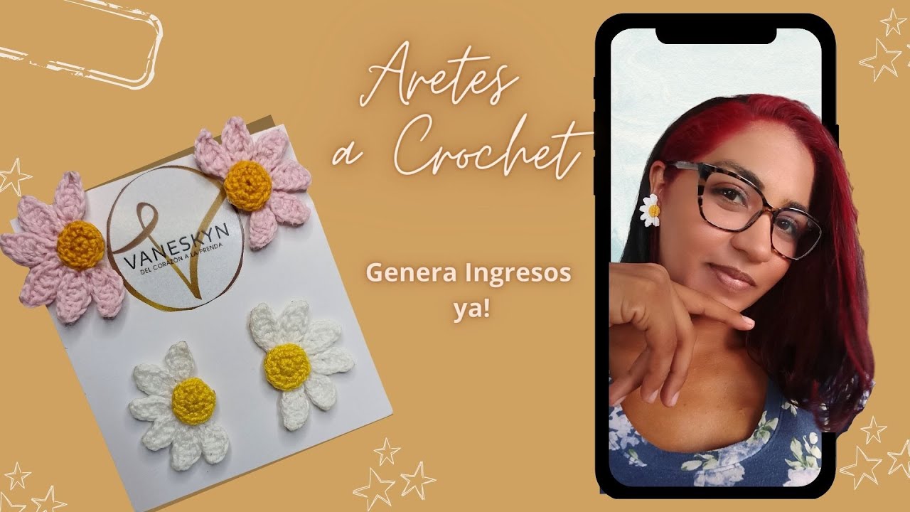aretes a Crochet facil y rapido (EMPRENDE YA!!)