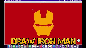 Draw Iron Man 💥😍 using python turtle graphics | Python | I Love You 3000 | Turtle | marvel | MC