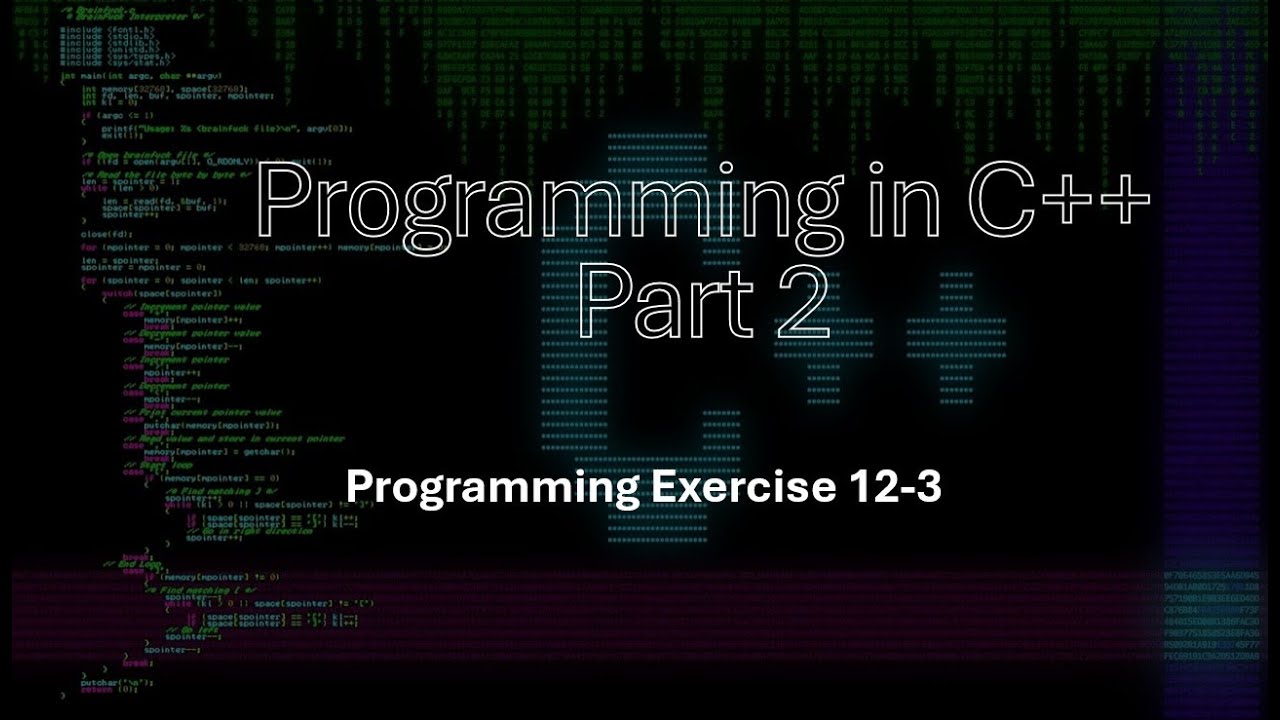 Program in C++ Part 2: Ch 12 Pointers, Classes, Virtual Functions, and ...