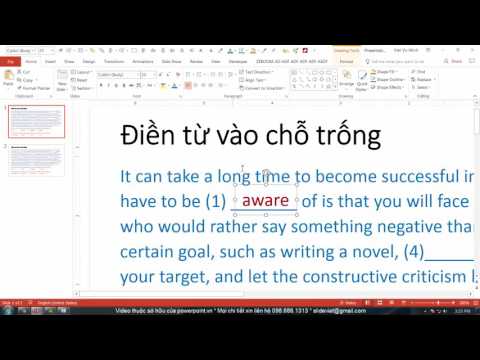Video HỌC SLIDE POWERPOINT - P3 HIỆU ỨNG - 3.9.1 Điền từ vào... - youtube