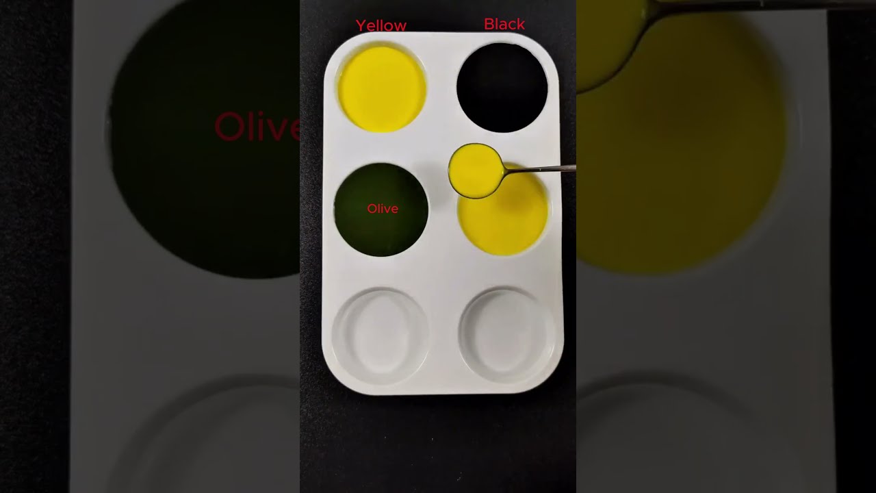 Create 4 Colors From 2 Yellow Black Mix Asmr