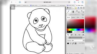 Coloring a panda