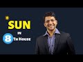 SUN in 8th house of Vedic Astrology Birth Chart