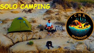 Solo Motorcycle Camping Adventure | Having a Great Time on The Beach | ASMR | Nature Sounds ⛺