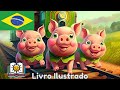 🚂 Aventura de Trem com Os Três Porquinhos | História Infantil | TinySchool 🏠