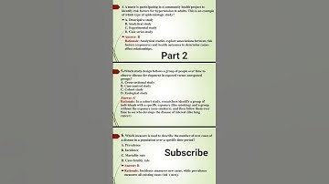 #Shorts Epidemiology Part 2 Exit preparation question