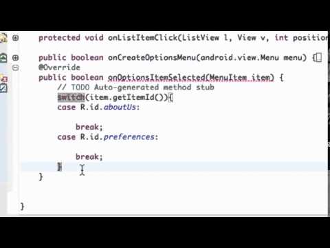 Android Application Development Tutorial   52   Making MenuItems do something