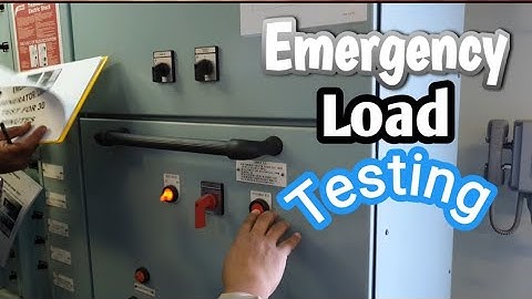 EMERGENCY GENERATOR LOAD TESTING ONBOARD VESSEL