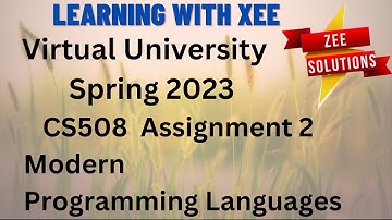 CS508 Assignment 2 spring 2023 Virtual University of Pakistan