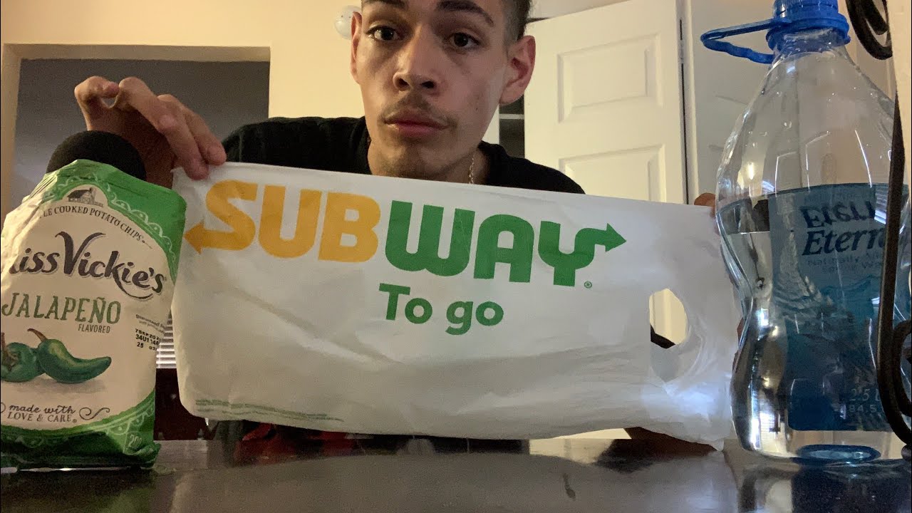 ASMR Subway Mukbang ( Soft Speaking )