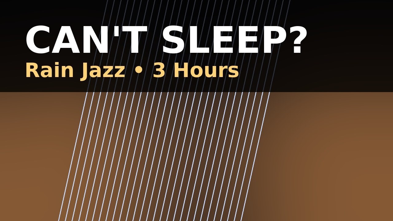 Can’t Sleep? 🌙 Luxury Rain Jazz for Deep Sleep (3 Hours, No Thunder) | Quietly Yours