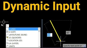 🔥Dynamic input in AutoCAD🔥 How to turn off & turn on Dynamic input in autocad