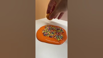 FOAM BALLS and ORANGE Slime Mixing ASMR #Shorts Video | Satisfying Video #148 #SarebSweets