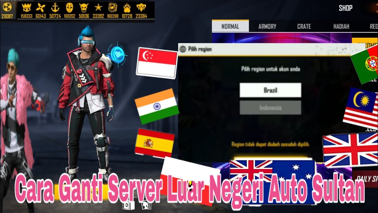 Cara Membuat Akun Free Fire Server Luar Negeri Terbaru 2020 Youtube