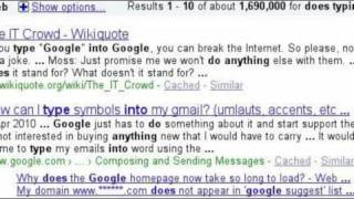 Don't type google into google