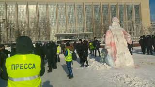 Акция протеста против военной спецоперации на Украине, Новосибирск, 27 февраля
