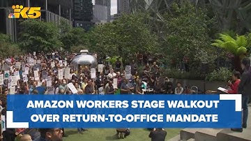Amazon workers upset over job cuts, return-to-office mandate stage walkout