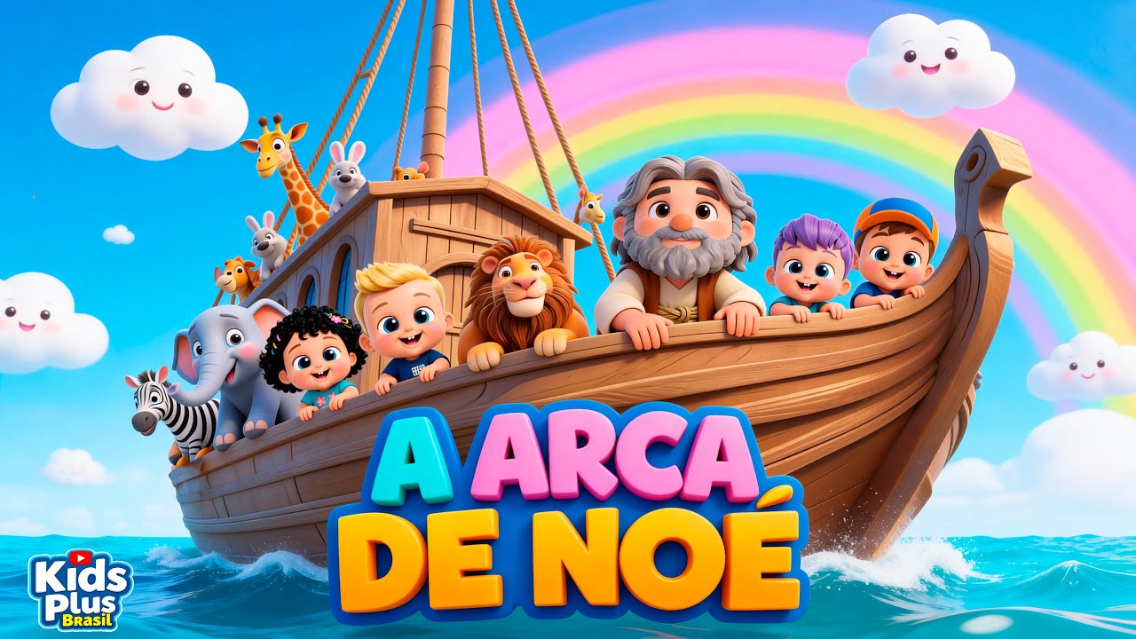A Arca de Noé  | Música Infantil Bíblica | Desenho Gospel - Kids Plus Brasil