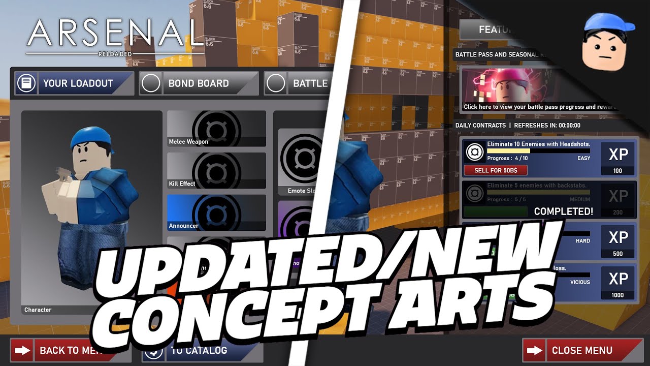 ARSENAL: RELOADED MENU AND LOCKER UI CONCEPT ARTS | Arsenal - YouTube