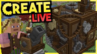 Cannons Build My Base!!! - Minecraft Create Mod S2 Stream #1