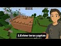 2. Eve teras yaptım! her yere bir yapı yapıcam! | Minecraft