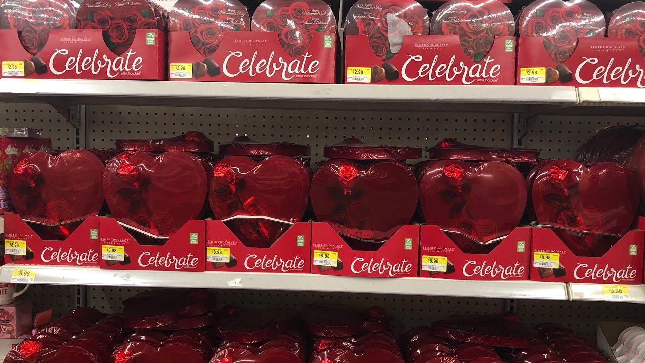 Walmart valentine s day chocolate gifts store walk through shop