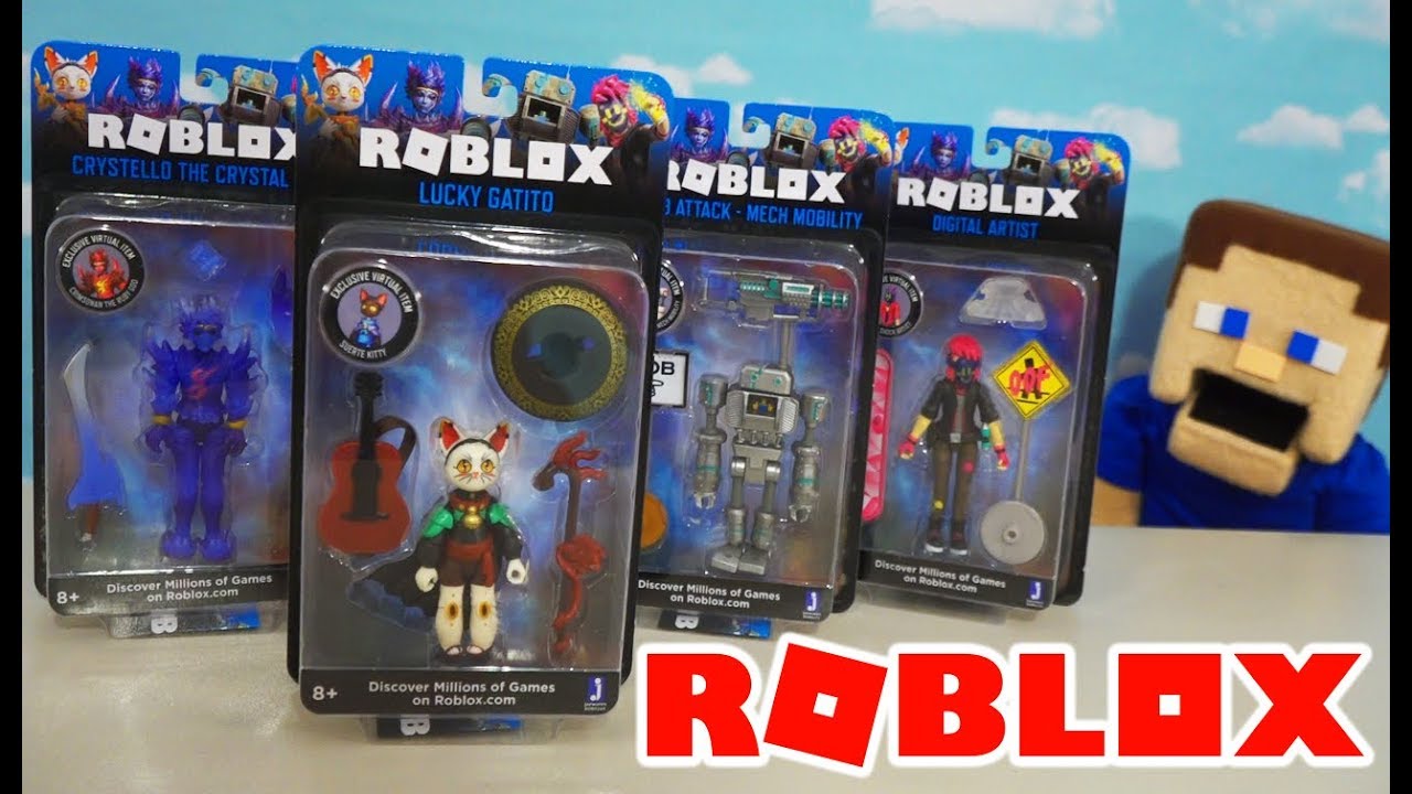 Roblox Articulated 4 Inch Figures 2020 Series 1 Unboxing Puppet Steve Youtube - best roblox figures