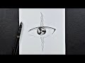 Easy to draw  how to draw kakashis eye easy stepbystep