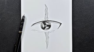 Easy to draw | how to draw kakashi’s eye easy stepbystep