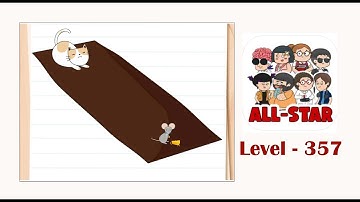 Brain test all star level 357 Help the cat to catch that mouse.
