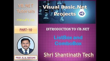 VB NET Demonstration of ListBox and ComboBox