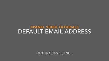 cPanel Tutorials - How to use Default Address cPanel & WHM version 11 48