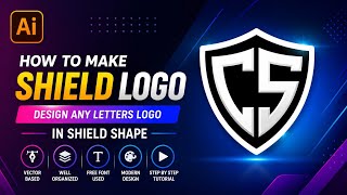 How to Make Shield Logo Design - Illustrator Tutorial