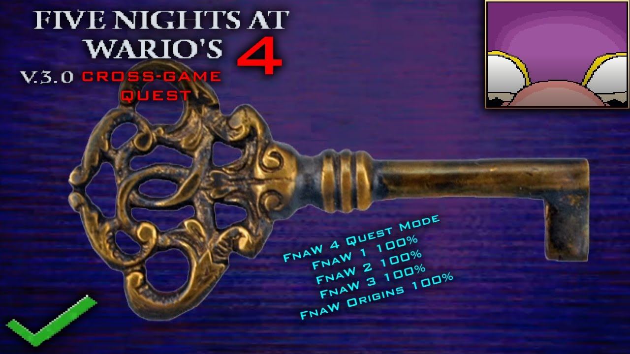 QUEST MODE, KEYS & CLEAN UP! Five Nights at Wario's 4 [3] - YouTube