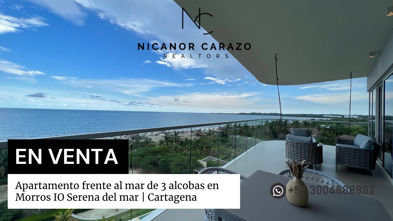 🚩 Apartamento 3 habitaciones frente al Mar Caribe en Morros ÍO Serena del mar #Cartagena