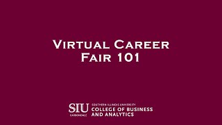 zoom CoBA Virtual Career Fair 101