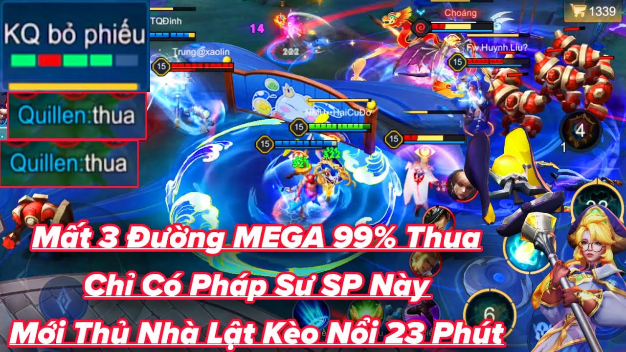 Mất 3 Đường MEGA 99% Thua Chỉ Có Pháp Sư SP Này Mới Thủ và Lật Kèo Nổi 23 Phút Gắt