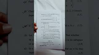 YMCA university Mathematics-1 question paper 📃 of B.tech (cse)1st sem...