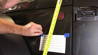2020 Jeep Wrangler Rubicon Flag Adhesive Sticker Application screenshot 5