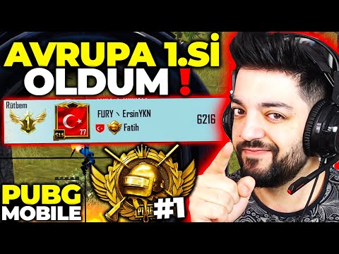 AVRUPA 1. Sİ OLDUM !! PUBG Mobile