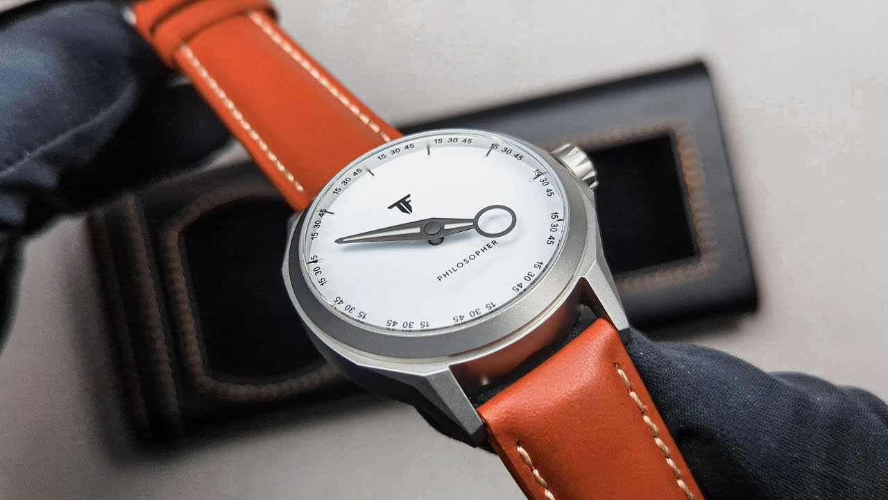 たった1本の針で時刻を示す単針の腕時計 Trifoglio Italia Philosopher
