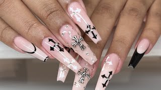 Birthday Nails | GelX | Extra Long Coffin Nails