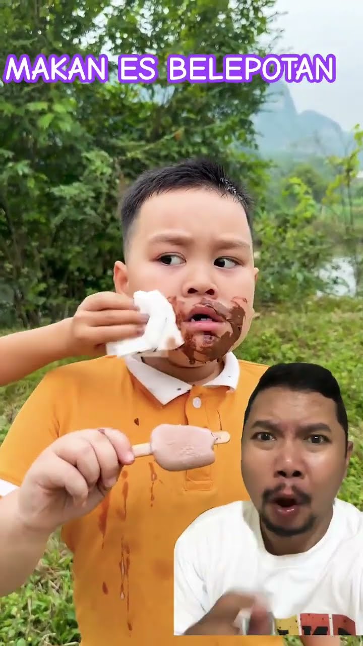 MAKAN ICE CREAM BELEPOTAN!!!?? #food #funny #yummy #comedy #icecream